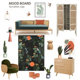 Tapis design oiseaux udendørs BLOOM M