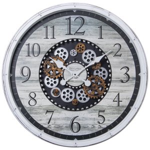 WANDUHR ø76CM MIT ACRYLWERK °76X8,5CM, BATTERIEN: 3XAA NICHT INKL. LL23247