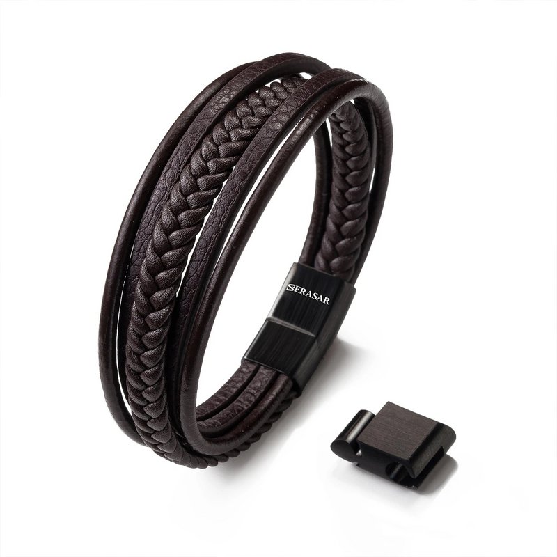 Leather bracelet "Braid"