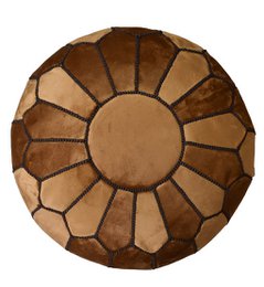 Velvet Pouffe - Caramel Brown
