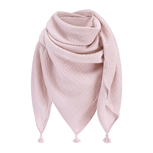 Grande écharpe en mousseline - rose poussiéreux