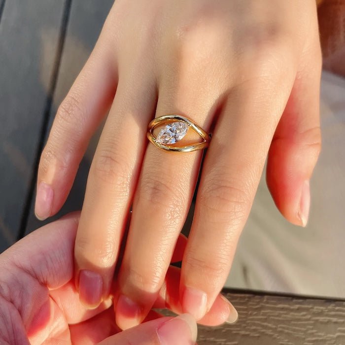 Blændende Marquise Moissanite Ring