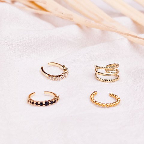Earcuff mini diamond black