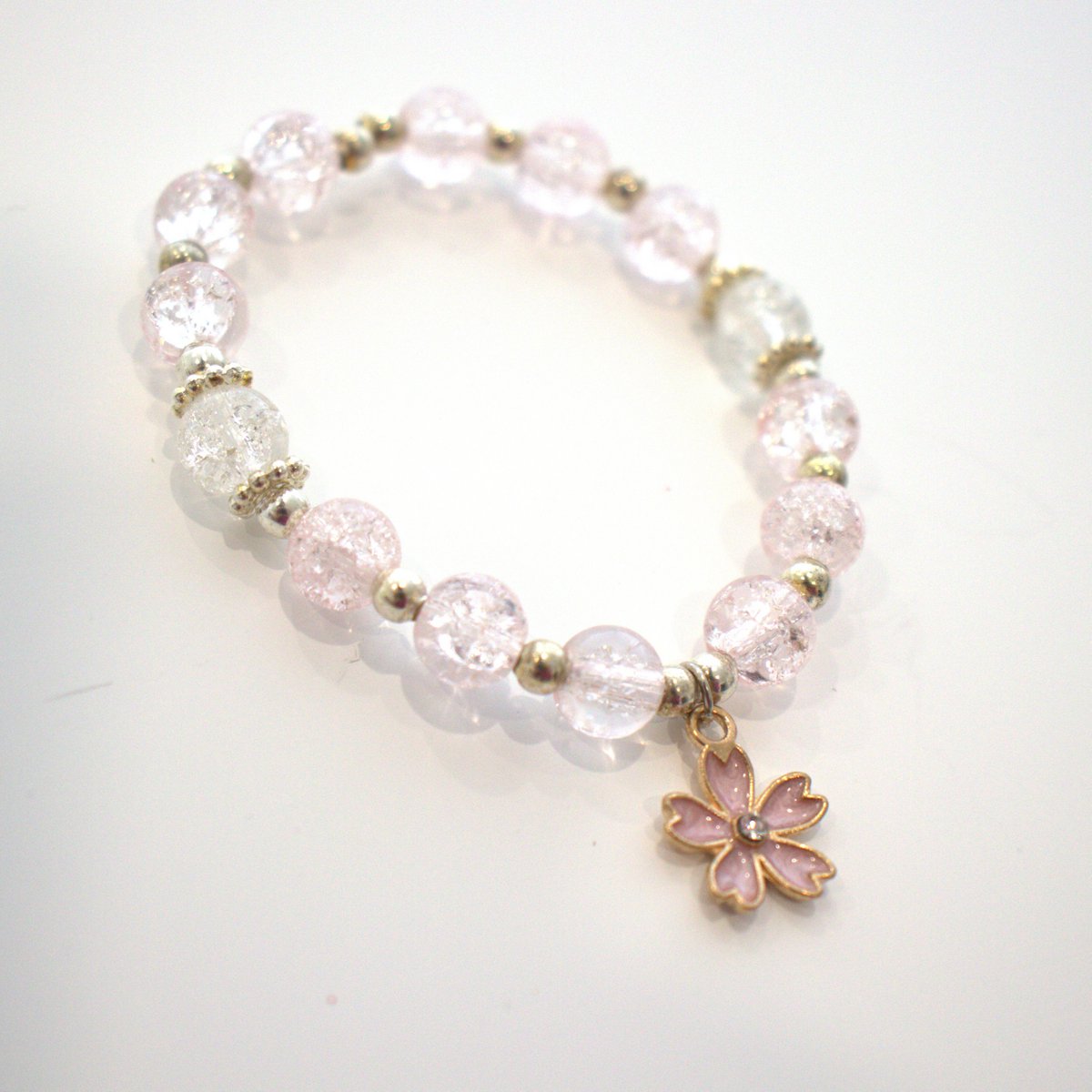 Pulsera de cuentas - Peonía rosa