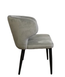 Silla de comedor Beyou Escandinavo Terciopelo Gris