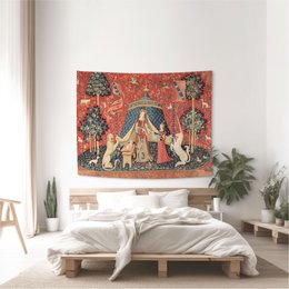 Wandteppich „Die Dame und das Einhorn“.