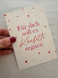 Postcard for you should rain confetti