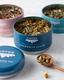 Justea | Trio à thé à base de plantes | D des dents de thé empilables Biological du thé en vrac | Commerce équitable