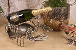 Flessenhouder Kreeft 41 cm - Zilver - Aluminium
