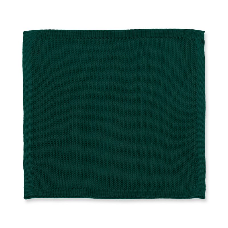 Green knitted pocket square