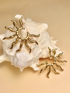 Steel solar earrings