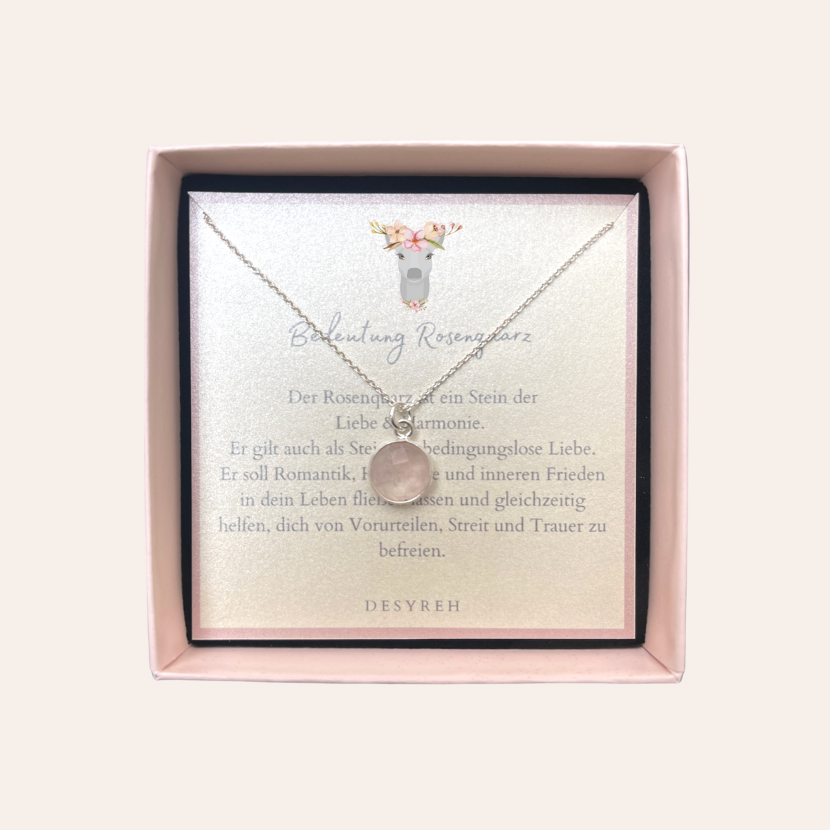 Gem Candy | Rose quartz chain 925 silver