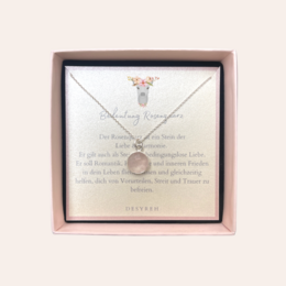 Gem Candy | Rosenquarz Kette 925 silber