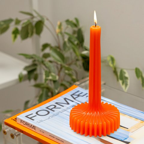 ORANJE HOGE DECORATIEVE KAARS HF