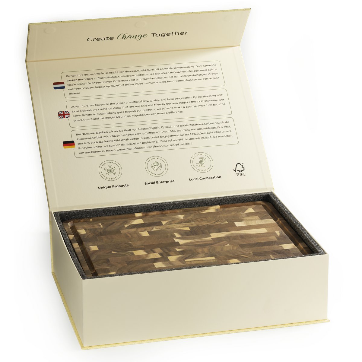 Acacia Snijplankenset 3 delig | Premium Houten Snijplanken | Cadeauwaardige Keukenset