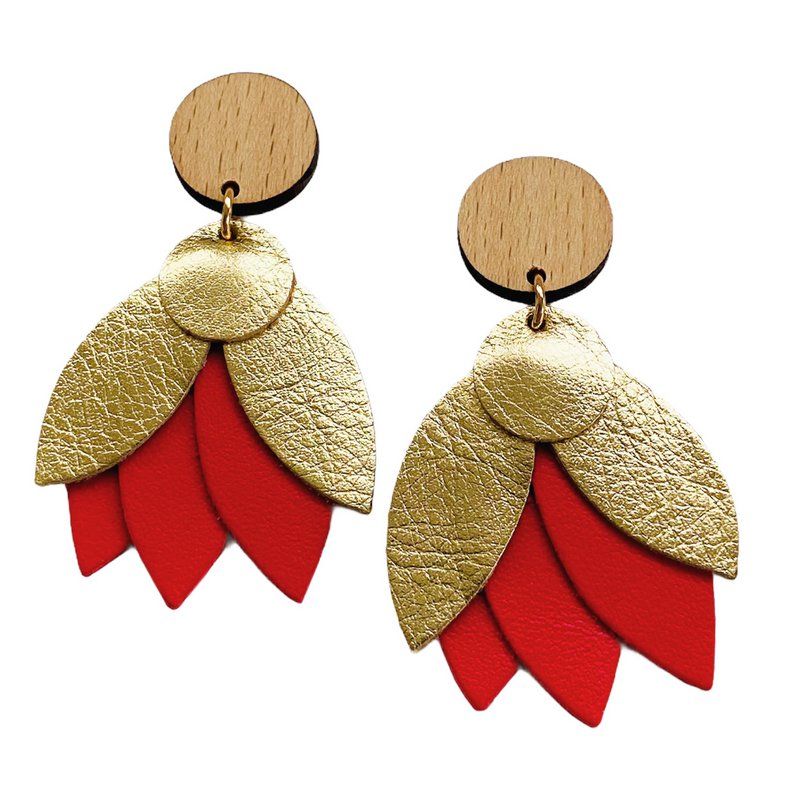 Boucles d’Oreilles MANDALA rouge