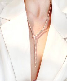 Minimalistisk Longline Ball Chain halskæde