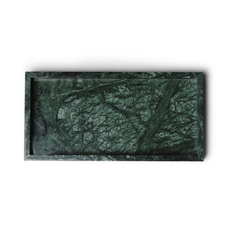 Marble tray tray 15x30cm green