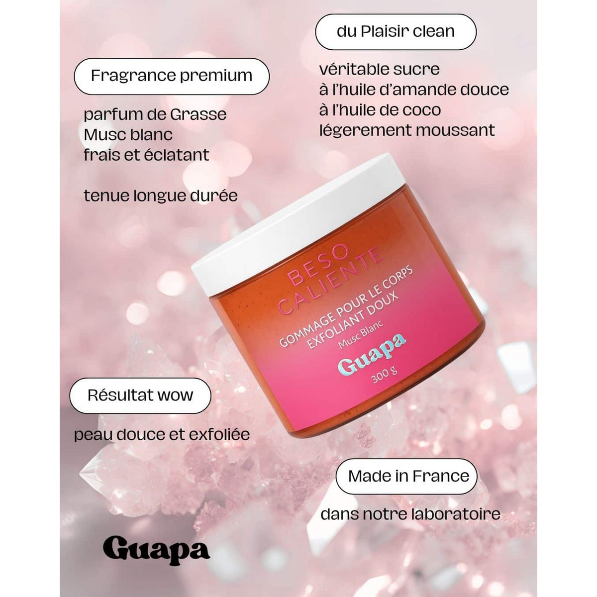 GUAPA Gentle Exfoliating Body Scrub - White Musk