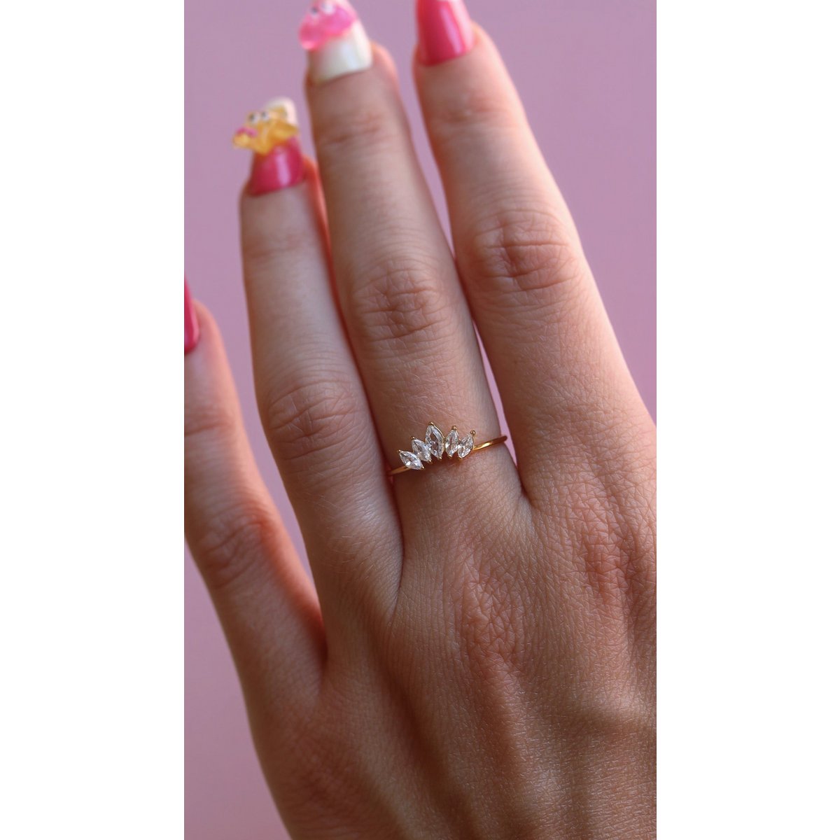 Rosy - Antik diamantklynge ring