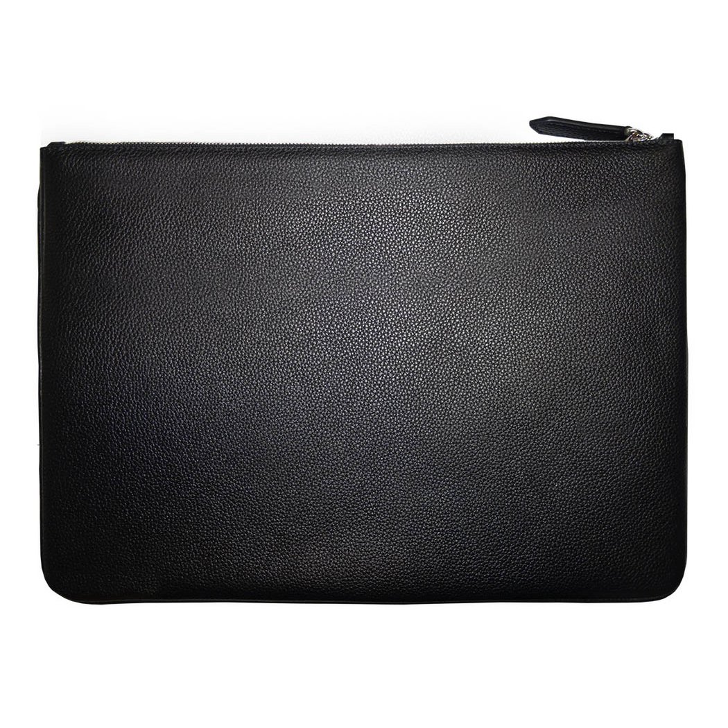 VUE LAC maletín de ordenador con bolsillo frontal Negro, borde Lavanda 38cm