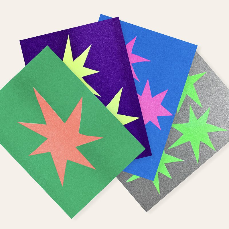 Risography Postcard - Star N ° 4 - DIN A6