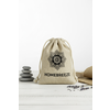 Jute gift bag with cord and HomeBreeze logo (10 pieces)