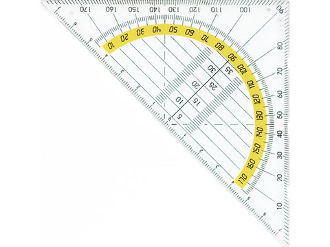 Geodriehoek kunststof 14 cm 45 graden