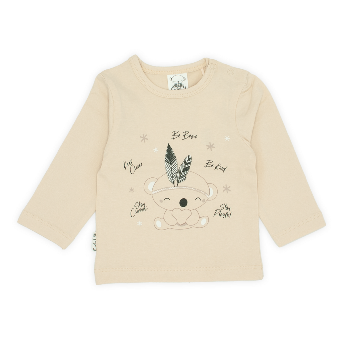 Manches longues | Soyez courageux | Beige