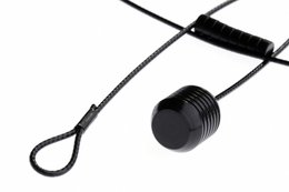  Black photo cord with 8 magnets for hanging photos or artwork. Durable and adjustable design.
