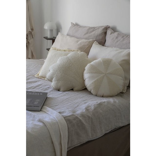 Boucle „biała owieczka”, bawełniana poduszka Patchwork Candy
