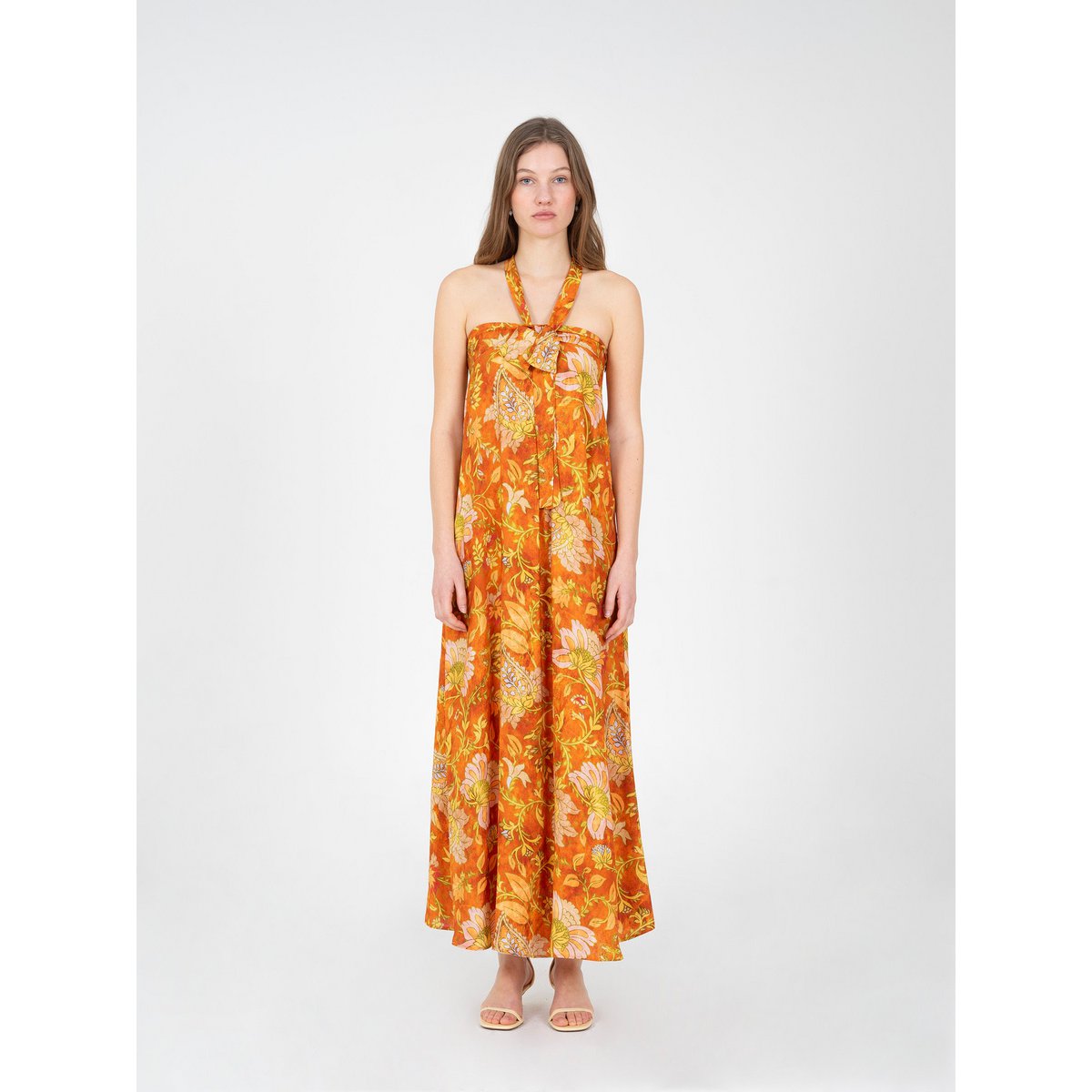 Abito con stampa floreale arancione Oracle