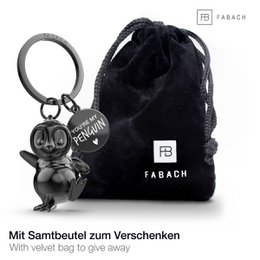 "You're my penguin" penguin keychain "Breezy" with engraving - cute penguin lucky charm as a gift for partners