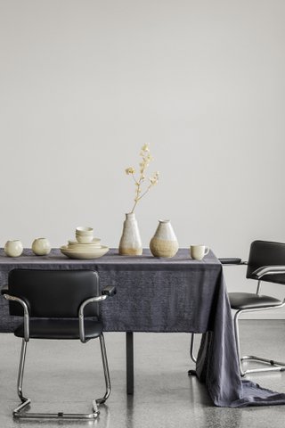 Linnen Tafelkleed Houtskool (330x145 cm)