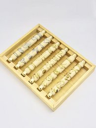 Set van 30 verstelbare diverse roestvrijstalen trendy ringen op presentoi