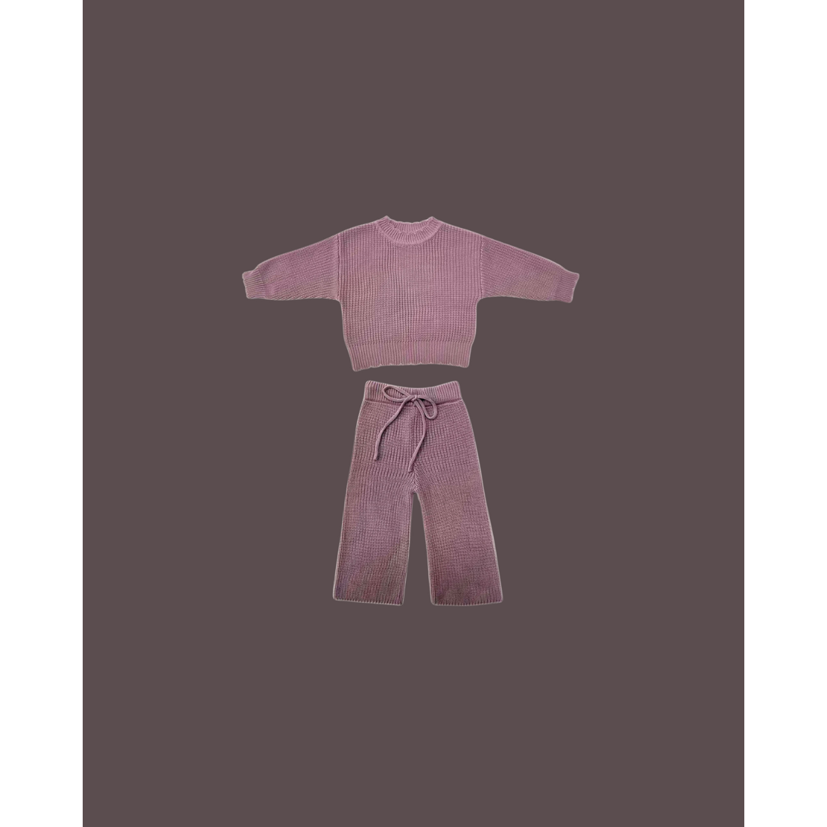 Knit Girls Set – Dusty Mauve