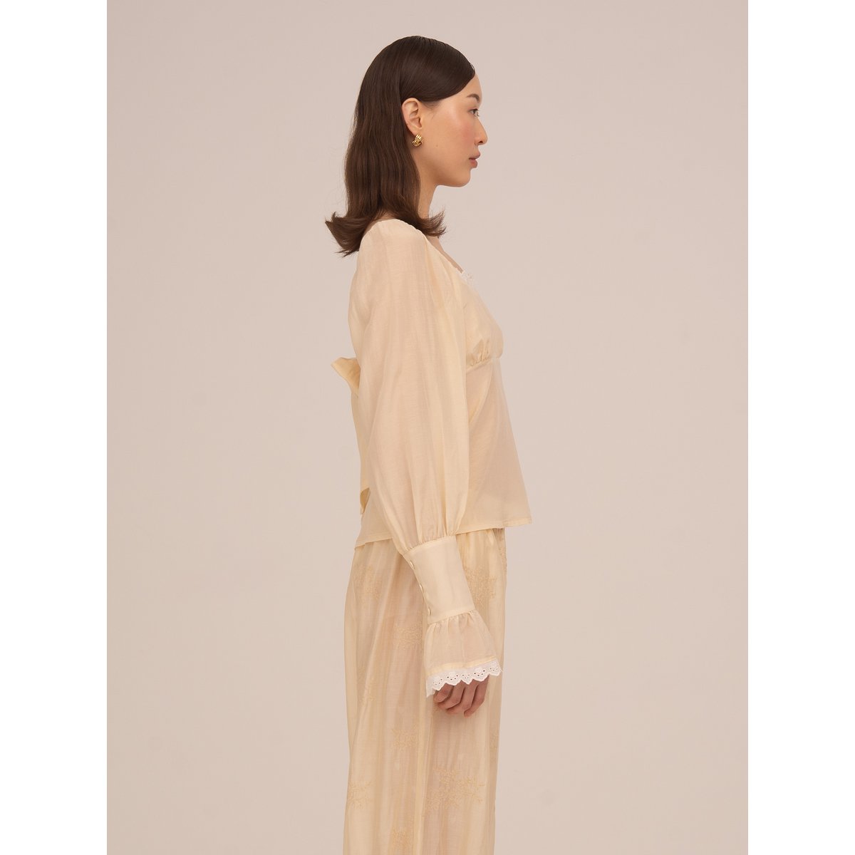 Crème Crush-blouse