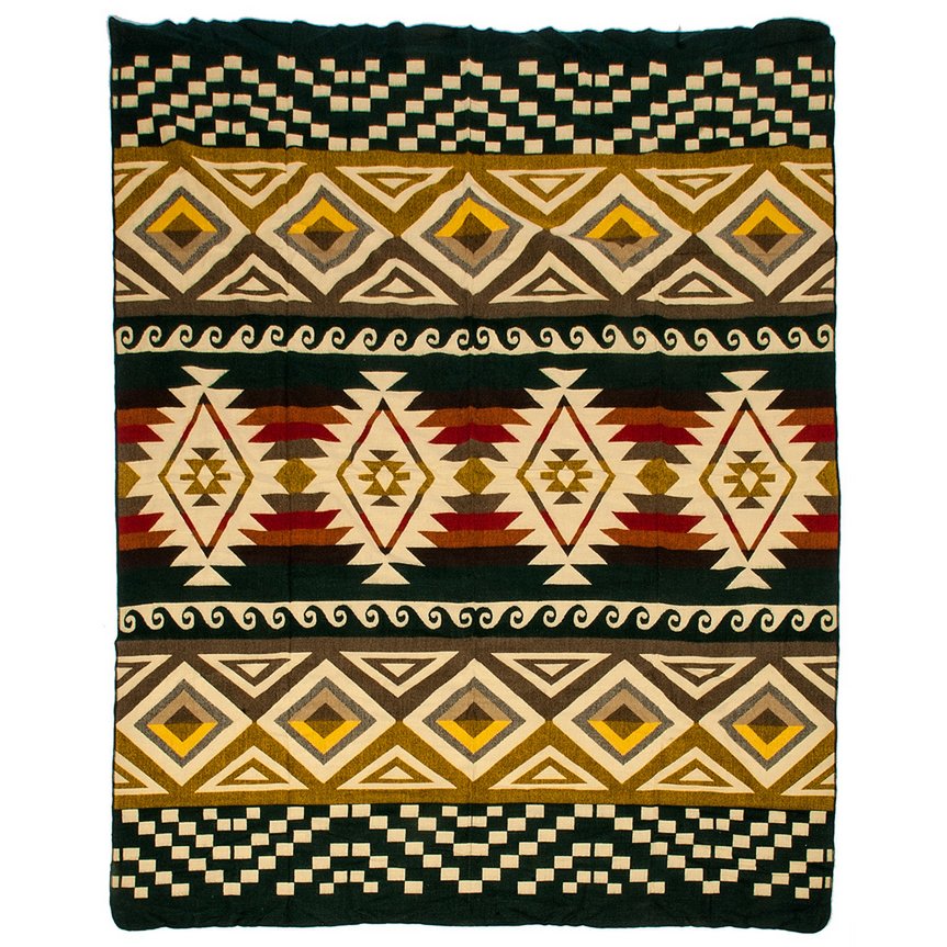 Kocyk Alpakowy Cayambe - Ciemnozielony