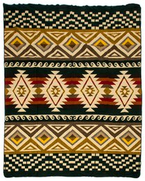 Alpaca Blanket Cayambe - Dark green