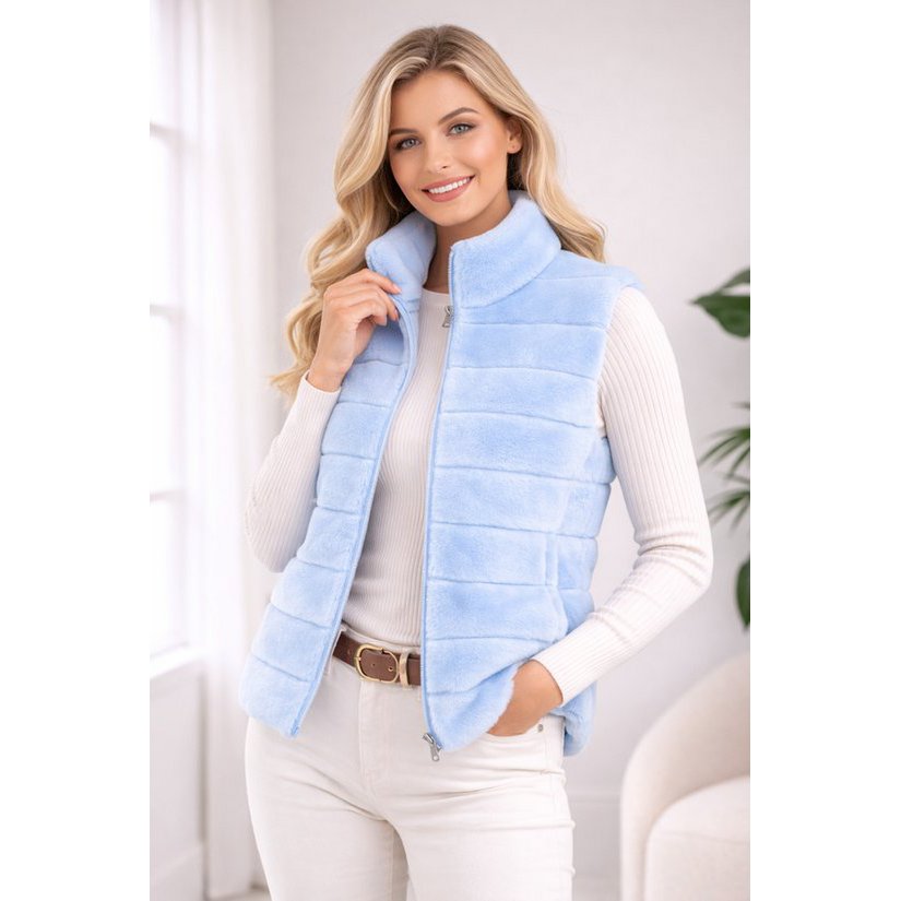 Chaleco de piel sintética HS - Mujer - En nuevos colores - Talla única