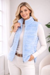Chaleco de piel sintética HS - Mujer - En nuevos colores - Talla única