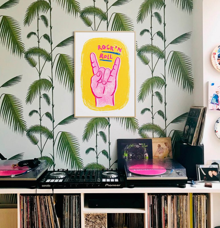 Impresión de arte de pared de rock and roll