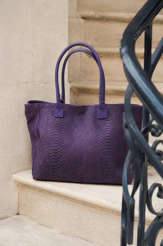 Sac cuir LOLA - Purple - Made in Italy