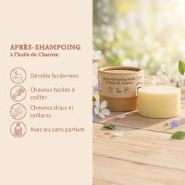 Solid conditioner with hemp oil