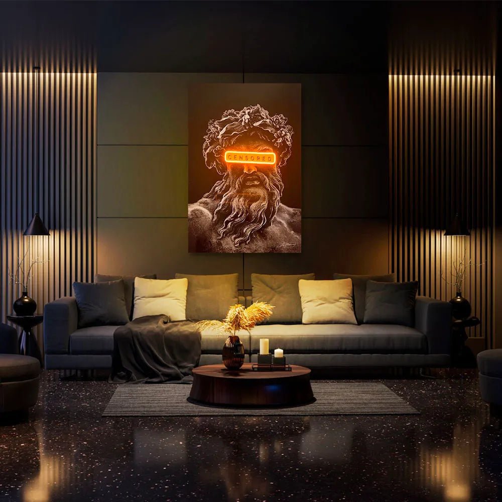 Zeus censurado | Arte de pared LED