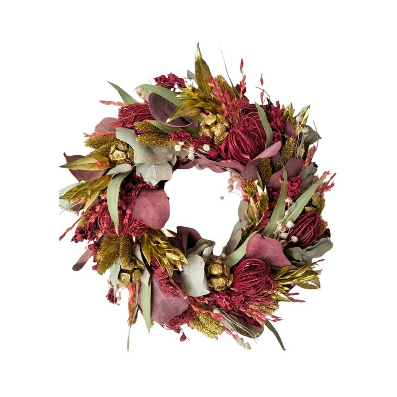 Holiday Cheer gedroogde bloemenkrans – klein