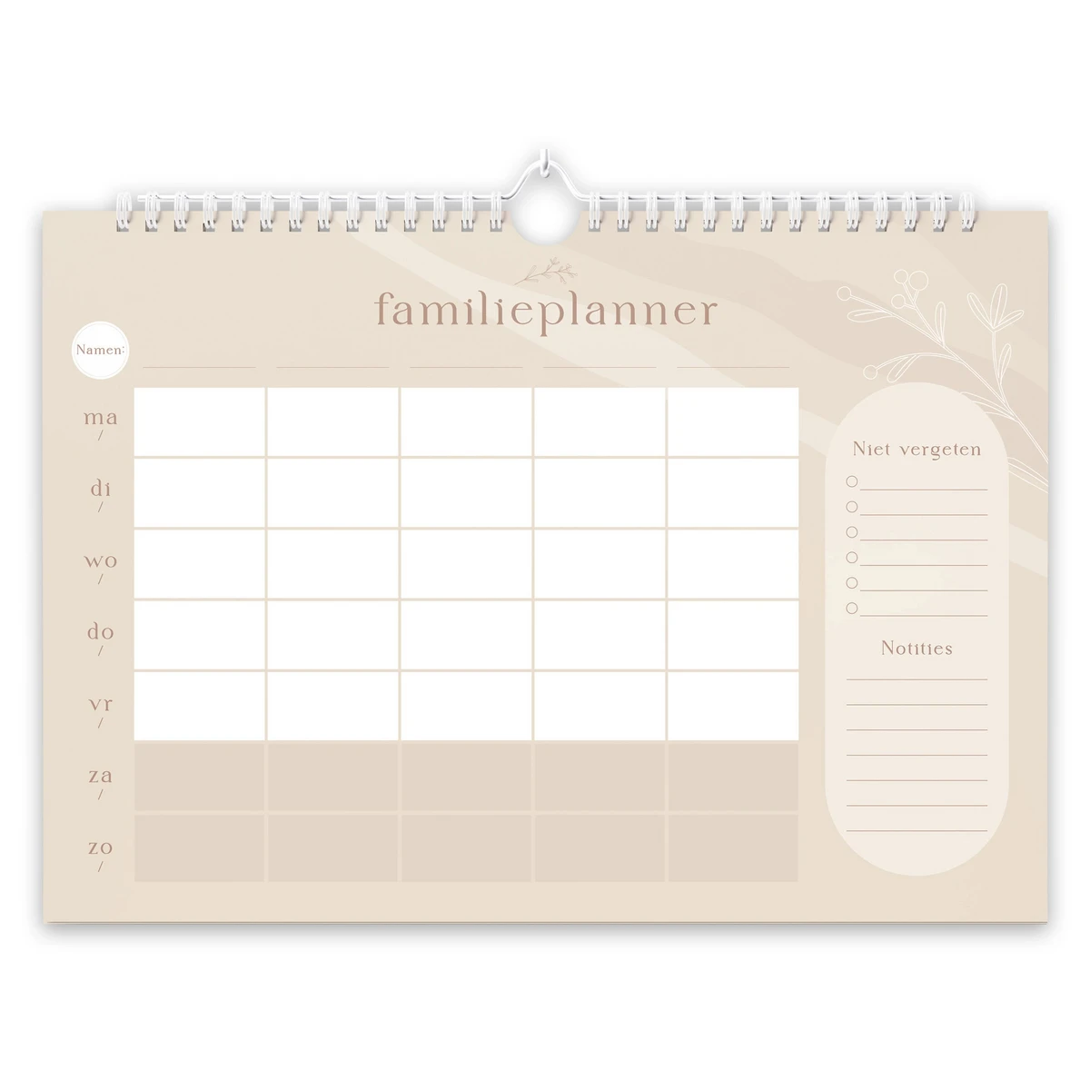 Fyllbooks Family Planner A4 - Dateless - Beige