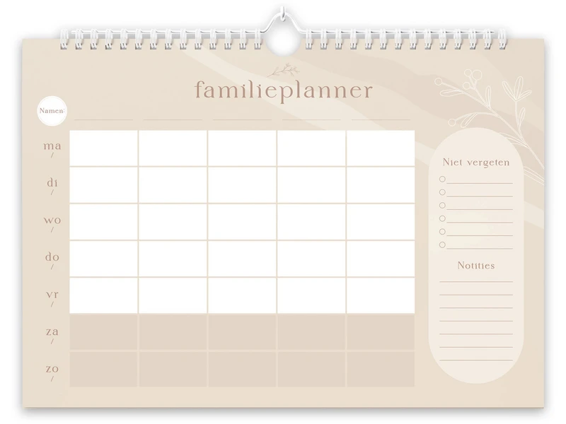 Fyllbooks Family Planner A4 - Dateless - Beige