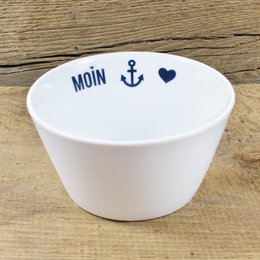 Porcelain bowl Moin anchor heart