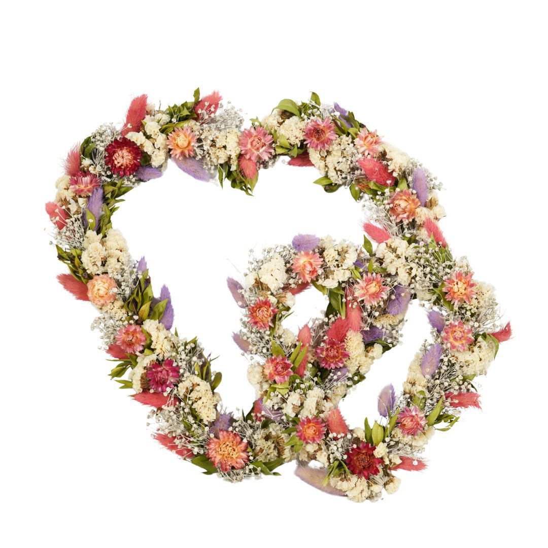Dried Flower Wreath Heart - Wedding Bestseller